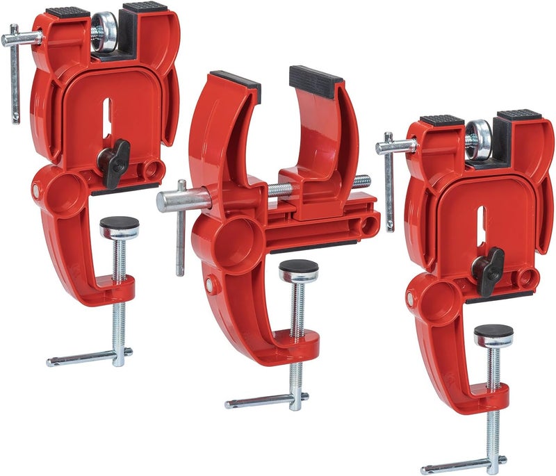 ANCHOM Ski and Snowboard Vises for Tuning, Repair and Waxing, Non-Slip Ski Snowboard Clamp with Rubber Pads, Vice Grips and Horizontal and Vertical Working Positions, Stable Ski Snowboard Tuning Vise - Image 1